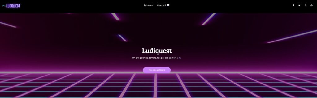 Page accueil ludiquest