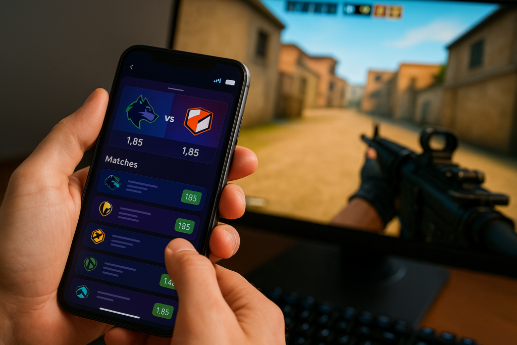 applications mobiles de paris pour l'e-sport